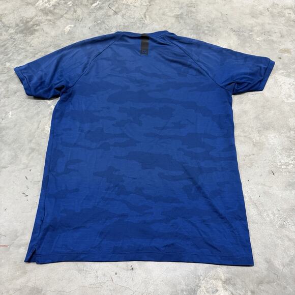 Nike Tiger Woods TW Polo Shirt Blue Camo Zonal Cooling Blade Collar Mens Medium - Picture 7 of 8